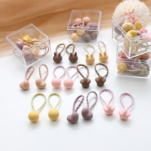 Children's Hair Accessories Hair Ties Fashion Warm Milk Coffee Color Rabbit Star Girls Hair Bands 12 Pieces Baby Girls Hair Rings