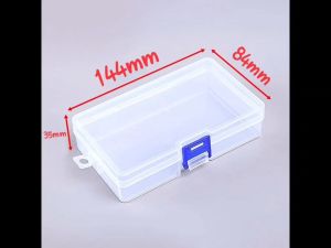Hộp Đựng Vật Dụng Hình Chữ Nhật 14.4x8.4x3.5cm Bằng Nhựa Trong Suốt Chống Bụi Có Nắp Đậy Đa Năng