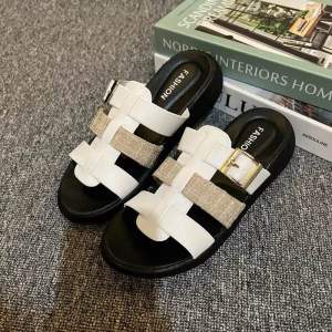 Malwezz - Sandal Slop Wanita Platform Sendal Rajut Wedges Hak Tinggi 3 Cm Ukuran 37 Sampai 40 Modern Style