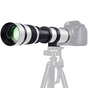 420-800mm F/8.3 Manual Telephoto Zoom Lens with T-Mount Ring Suitable for Canon R R3 R5 R6 R10 R100 Nikon Z5 Z9 Z30 Sony Fujifilm Olympus Cameras