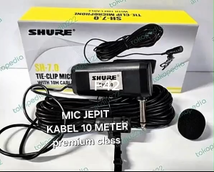 F42 MIC JEPIT KONDENSOR MIC KLIP KABEL 10 METER CLIP BAJU SENSITIF CONDENSOR CONEDENSER MIK MIX