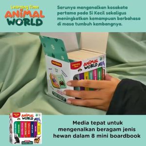 Learning Time Animal World Ziyadbooks Official Buku Kosakata Anak 1 2 Tahun Boardbook