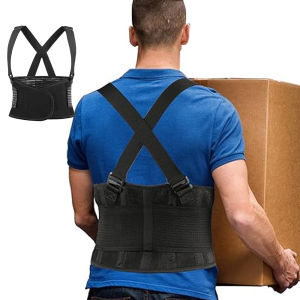 1PC Heavy-Duty Back Brace for Men & Women – Lower Back Support for Lifting Pain Relief and Posture Correction – Ideal for Work