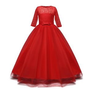 3-12Tahun Flower Girl Dresses Anak  Pern ikahan Tulle Panjang Putri Fancy Fashion Wedding Gaun