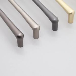 Modern Kitchen Cupboard Handle Wardrobe Cabinet Door Handles Drawer Knobs malist Zinc Alloy Handle GoldBlackGrey