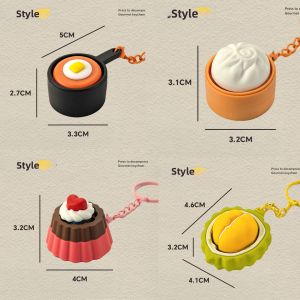 Stress Relief Food Shaped Keychain