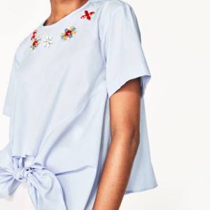 CFBOUTIQUE Embellished Knot Blouse