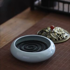 Sandalwood Incense Burner Ceramic Incense Stick Holder Home Incense Plate Vintage Insenso Sticks Home Decoration 檀香香炉 陶瓷香炉 复古香插 盘香炉