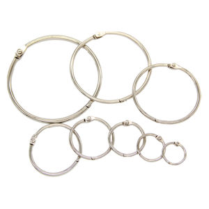Silver Metal Ring Binder Clips Removable Open Ring Card Holder Office Equipment Punch Machine for Binding And Stationery