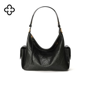 Italian Imported Leather Vegetable Tanned Hobo Tote