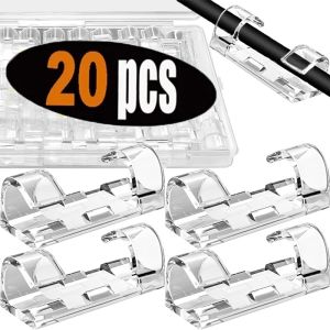 ที่จัดระเบียบสายเคเบิล ที่ยึดสายไฟ ที่เก็บสายไฟแบบติดผนัง ตัวจัดการสายเคเบิลแบบมีกาวในตัว ตัวหนีบสายไฟแบบยึดติด ที่ม้วนเก็บสายไฟ สำหรับบ้าน สำนักงาน โรงเรียน