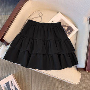 High Waist Womens Mini Skirt Cake Style Frock for plus Size 300 Pounds Slimming Meat Covering Short Skirt Korean Style