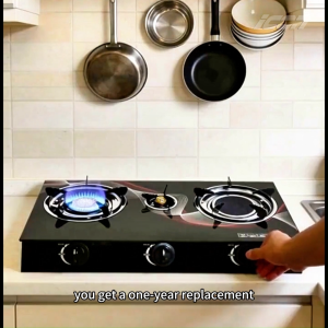 ICON triple burner gas stove heavy duty BPS Safety Glass 4.2KW Easy Clean 3 burners Cooker,Tempered glass gas stove,explosion-proof stove,gas saving stove