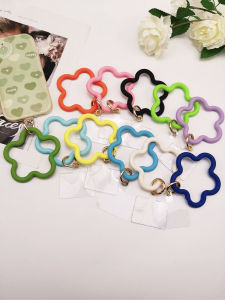 Universal Liquid Silicone Star Bracelet Phone Lanyard Clip-On Trendy Womens Large Ring Anti-Loss Handheld Chain Fashion Accessory