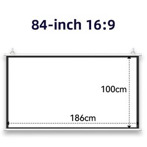 Portable Wall-Mounted Home Projector Screen High Definition 4K Anti-Light 100 Inch 120 Inch XbjiA Manual Gain 2.8 times 16:9