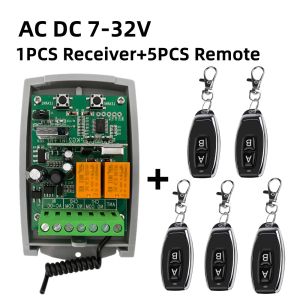 1PCS 2 Channel WIFI Tuya Smart Remote Control External Receiver Garage Gate Opener Controller with 1PC-5PCS 433mhz Transmitter