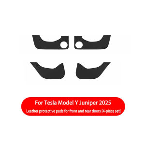 Leather Door Anti‑Kick Pad for Tesla Model Y Juniper 2025 Anti‑Scratch Door Panel Protector