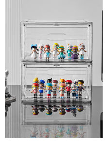 [Local Seller] Stackable Bag Display Organizer Clear Box Shoe Toy Figure Showcase Transparent Stacking Storage Case