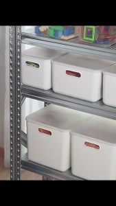 White Stackable Simple Storage Container Organiser