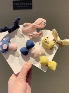 Infant Cloth Wrapper Autumn Baby Cropped Hair Clip South Korea Childrens Handmade Fabric Bows Cartoon Hair Accessories Suit