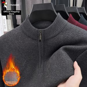 TUCANO | Mens Fleece-Lined High-Zip Sweater
