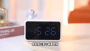 Mirror Alarm Clock Bluetooth Speaker Wireless with LED Subwoofer Music Player Desktop Clock Snooze Bass