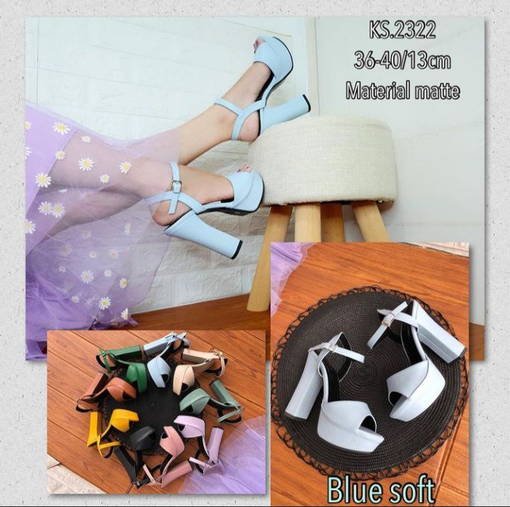 Heels Zara matte 13cm High Heels fashion wanita impor