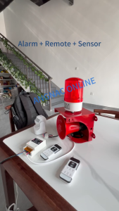 Industrial Security Alarm with Remote Control Motion Sensor Timer 220V Warning System for Home Factory Commercial Use