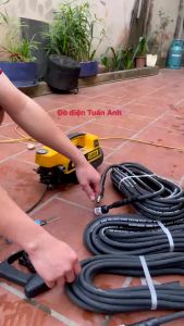 10m 15m 20m dây xịt rửa xe dây rửa xe lõi thép và vòi xịt rửa xe súng rửa xe áp lực cao - ren 22mm - ( chọn bộ như hình )