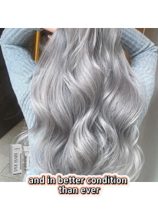 EELHOE 100ml Gray Hair Dye Cream - Natural Tone Long-Lasting Non-Damaging Easy Coloration Washable
