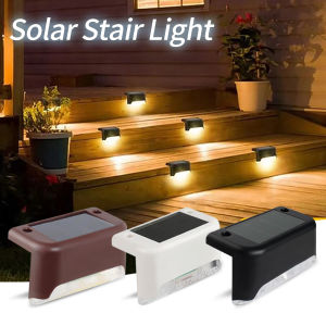 LED Solar Staircase Light Waterproof Passage Patio Courtyard Guardrail Step Lamp for Outdoor Garden Borders Terrace Fence Light