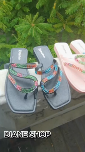 Womens Versatile slippers flat sandals non-slip and waterproof rubber suitable for wearing outdoors at home comfortable sandals 075523