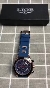 LIGE | LIGE New Blue Quartz Watches for Men Top Brand Luxury Fashion Men Watch Waterproof Sports Date Chronograph Relogio Masculino
