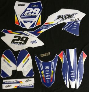 Decal KLX 150 BF Keren Putih Biru