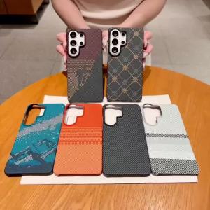 other | Half Frame For Magsafe Carbon Fiber Pattern Magnetic Case For Samsung S22 S23 Ultra S24 S25 FE S26 Plus A17 A55 A56 A57 PC Cover