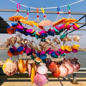 Handmade Sea Snail Shell Wind Chimes Craft Artwork Door Decorations Stall Tourist Souvenir Creative Home Decorative Items