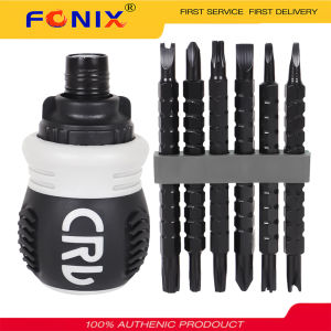 FONIX Ratchet Screwdriver Set 13 In 1 Precision Double-end Screw Bits Telescopic Detachable Professional Repair Hand Tool