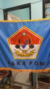 Bendera SAKA POM Satuan Karya Pramuka Pengawasan Obat dan Makanan Rumbai