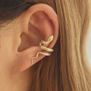 1PC Punk Vintage Snake Ear Cuff No Piercing Earrings for Women Gothic Silver Color Cartilage Ear Clip Earing Fashion Jewelry