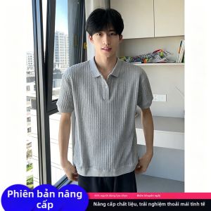 CHENMU | Áo Thun Tay Ngắn Có Sọc Trắng và Họa Tiết