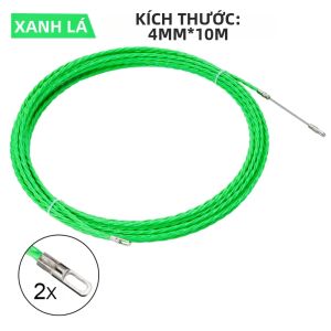 Dây Kéo Cáp 5M-50M Chất Liệu POM Đường Kính 4mm Dụng Cụ Luồn Dây Đẩy Dây Trong Ống Dẫn Dùng Cho Thợ Điện Lắp Đặt Dây Điện