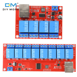 Diymore Dc 5V/12V/24V 4/8 cách tcpip mạng Ethernet mô-đun Rơle chuyển đổi Lan điều khiển thiết bị thông minh điều khiển từ xa