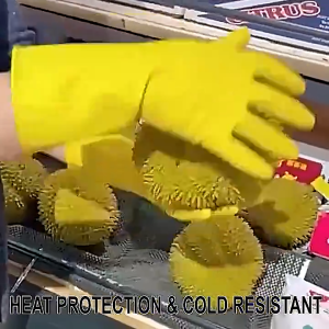 Rubber Latex Reusable Dishwashing Laundry Gloves Cleaning Gloves Labor wear-resistant thickened gloves