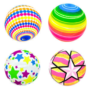 3pcs Environmentally Friendly Rainbow Ball Toys for Children Indoor and Outdoor Game Soft and Elastic Leather Ball Party Gifts