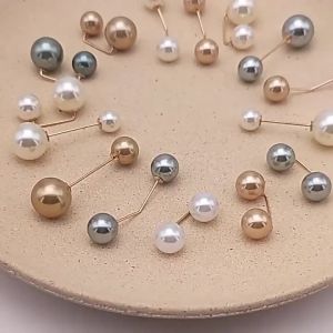 5Pcs Elegant Faux Pearl Waist Cincher Pins Smooth Metal Needle for Women Dress Waist Resizing Daily Use