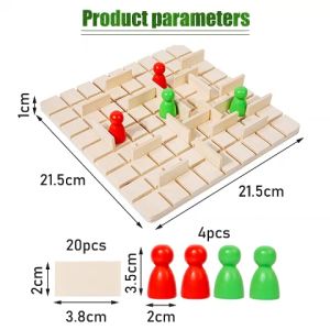 Quoridor Board Game Puzzle Toys Two-person Funny Parent-Child Interaction Game Chase and Intercept Battle Game Gifts Quizrider Quoridor Board Game Parent-child Education Family Puzzle Game Boy Girl Gift