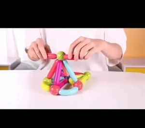 ตัวต่อแม่เหล็กแบบแท่ง ของเล่นเสริมพัฒนา การและเสริมทักษะ ของเล่นเด็ก บล๊อค 3D