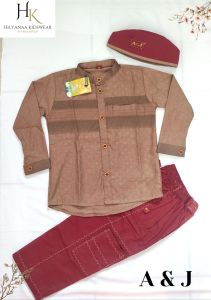 SETELAN KOKO MUSLIM CARDINAL LENGAN PANJANG ANAK USIA 3-13 TAHUN BY A&J