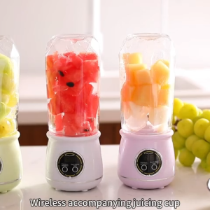 550ML Electric Juicer Blender Portable with LCD Display 3 Speed Modes for Crushed Ice USB Rechargeable with Lid for Juice Shakes Baby Food Puree Office Gym Travel