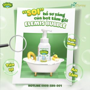 Bọt tắm gội thảo dược cho trẻ từ sơ sinh Elemis Bubble chai 250ml